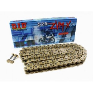 cadena DID moto pasos 525ZVM-X color dorado con giunto a rivetto (ZJ) 120 maglie 534091202 | RiMotoShop