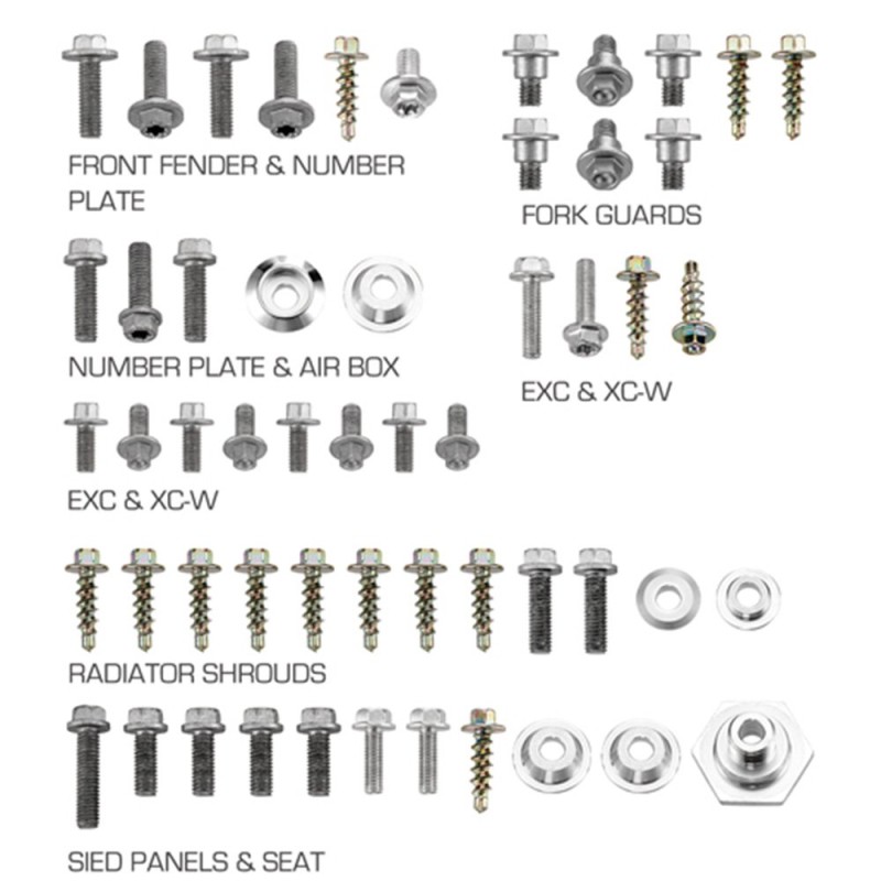 Plastic screw kit KTM 250 EXC-F 12-16-DS89.5501 | RiMotoShop