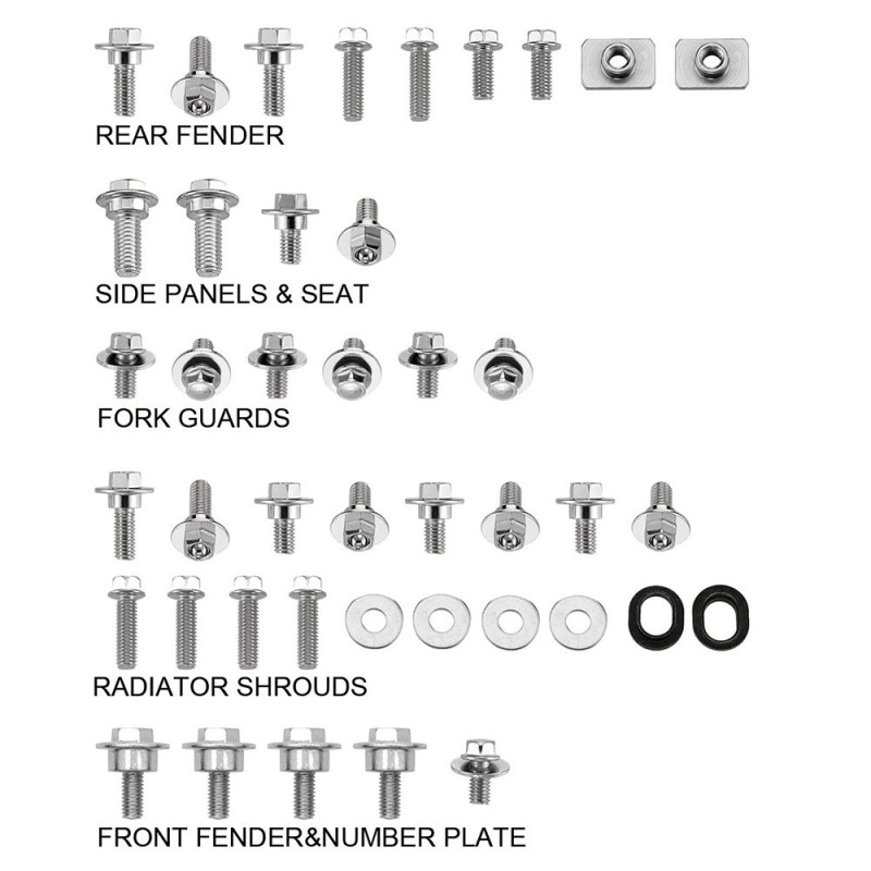 Plastic screw kit Kawasaki KX 250 F 17-19-DS89.5302 | RiMotoShop