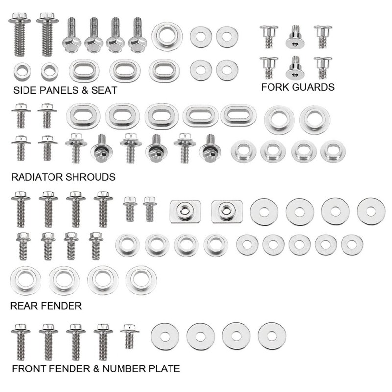 Plastic screw kit Yamaha YZ 450 F 18-19-DS89.5206 | RiMotoShop