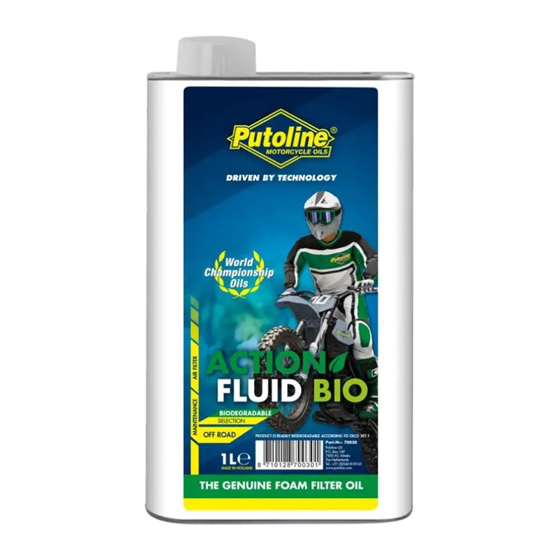 Putoline Action Fluid Bio Air Filter Oil - 1 lt-PL70030 | RiMotoShop