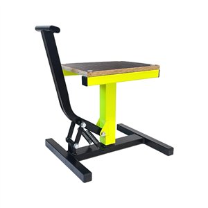 Cavalletto alzamoto NRTeam piano in legno - nero/giallo fluo-DS89.CVW-NGF | RiMotoShop