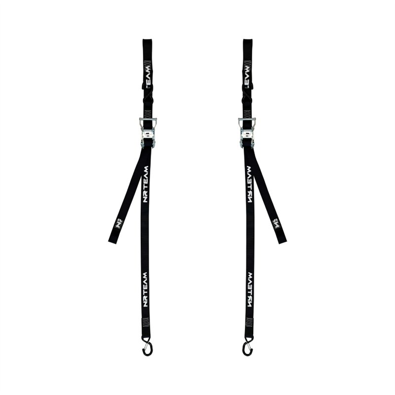 Motorcycle strap fastening pair with ratchet 38mm black-DS89.CR15N | RiMotoShop