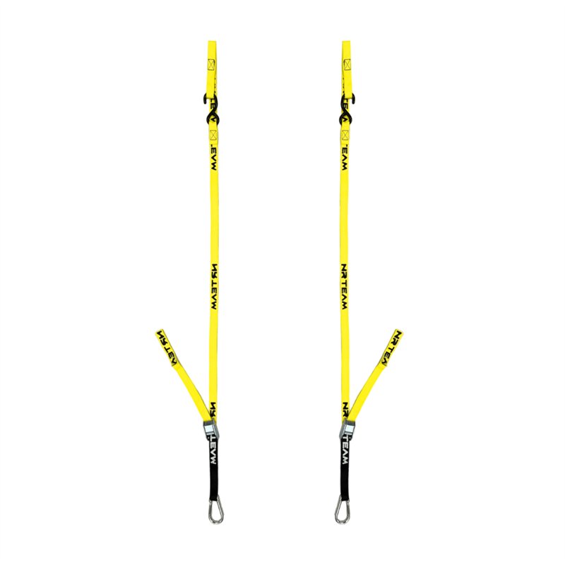 Paire de sangles de fixation jaunes de 25 mm pour moto Pull