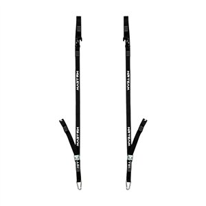 Par de correas de sujeción para motocicleta Pull Up de 38 mm, color negro.