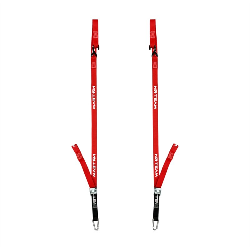 Coppia cinghie fissaggio moto Pull Up 38mm rosse-DS89.PU15R | RiMotoShop