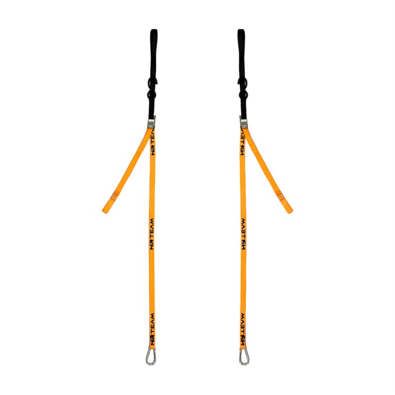 Par de correas de sujeción naranjas de 25 mm para motocicleta