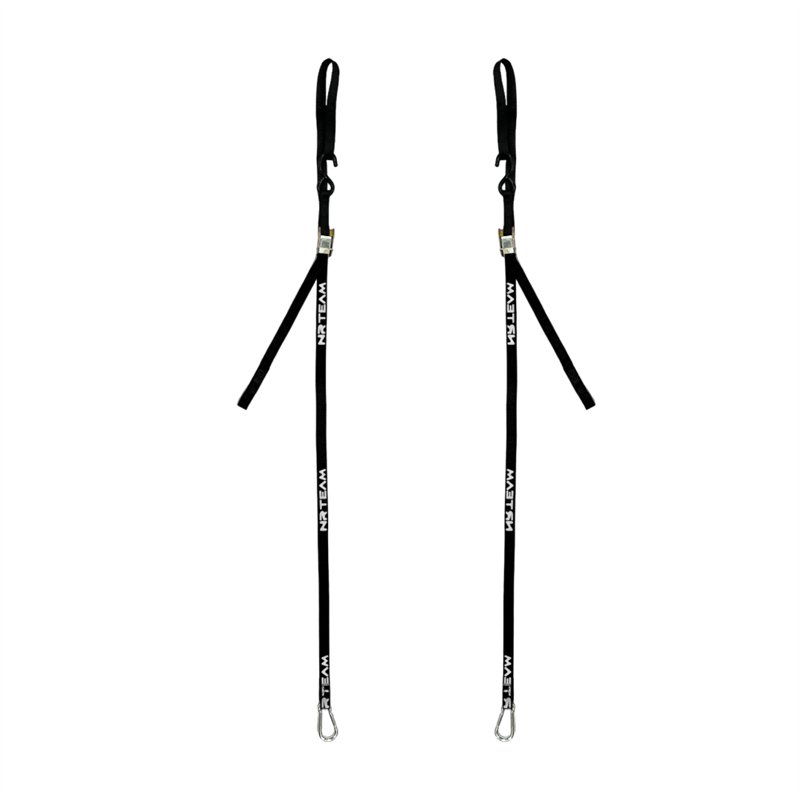 Paire de sangles d'arrimage noires de 25 mm pour