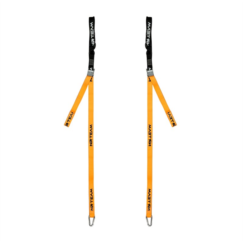 Paire de sangles d'arrimage orange de 38 mm pour