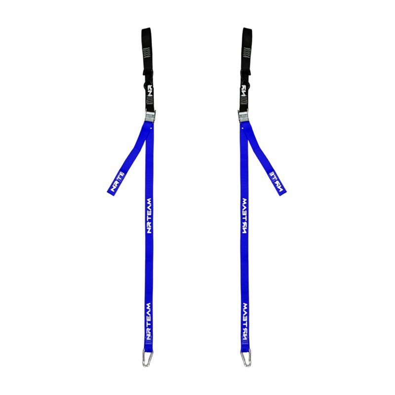 Paire de sangles d'arrimage bleues de 38 mm pour