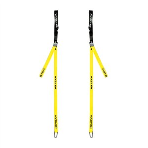 Par de correas de sujeción amarillas de 38 mm para motocicleta.