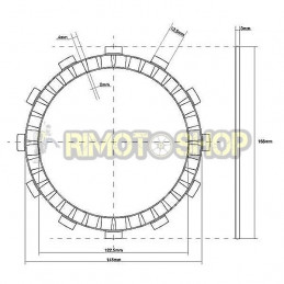 KAWASAKI 650 KLE Versys ABS 07/14 Kit Dischi frizione Guarniti