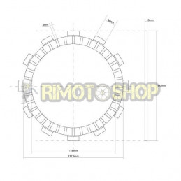 SUZUKI 750 GSX R 86/87 Kit Dischi frizione Guarniti