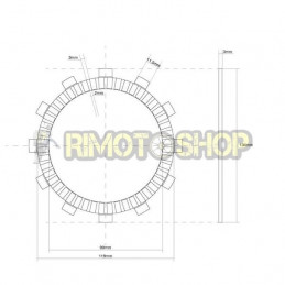 KAWASAKI 250 KLX S 06/07 Kit Dischi frizione Guarniti