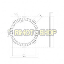 YAMAHA 125 XT R Enduro 05/12 Kit disques d'embrayage garnie