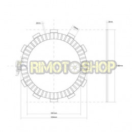 HONDA CR R 125 87/99 Kit Dischi frizione Guarniti-7450014-FCC