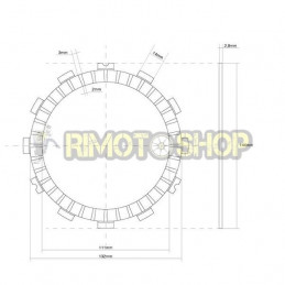 KAWASAKI 250 KX F 04/16 Kit Dischi frizione Guarniti