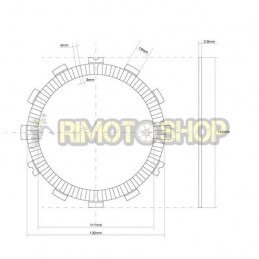 SUZUKI 250 RMZ 4T 04/15 Kit Dischi frizione Guarniti