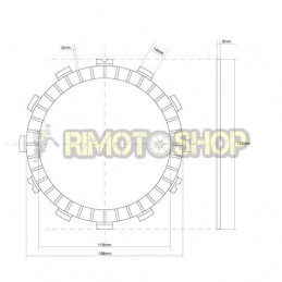 HONDA CR R (PE02) 500 84/89 Kit Dischi frizione