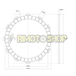 KAWASAKI 750 Z LTD Shaft 83/84 Kit Dischi frizione Guarniti