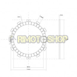 KAWASAKI 125 KLX L 03/06 Kit Dischi frizione Guarniti