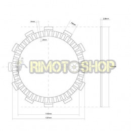 SUZUKI 250 RM 92/93 Kit Dischi frizione Guarniti