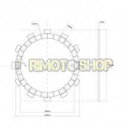 YAMAHA 125 YZ 91/92 Kit Dischi frizione Guarniti