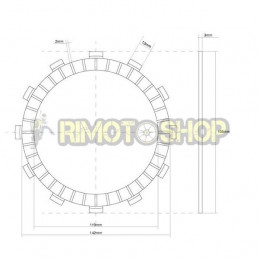 YAMAHA 250 WR R 2T 91/93 Kit disques d'embrayage garnie