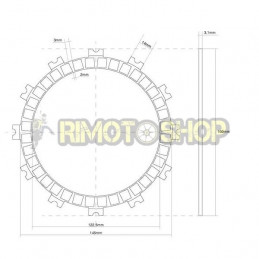 SUZUKI 250 RM 06/08 Kit Dischi frizione Guarniti