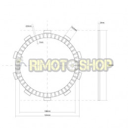 SUZUKI 250 DR-Z 01/07 Kit Dischi frizione Guarniti