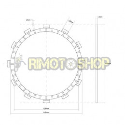 YAMAHA 1000 YZF R1 07/08 Kit Dischi frizione Guarniti