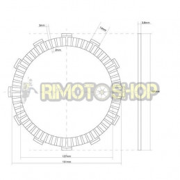 SUZUKI 1340 GSX R Hayabusa 08/15 Kit Dischi frizione Guarniti