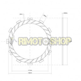 KAWASAKI 125 KXE 06 Kit Dischi frizione Guarniti + Acciaio