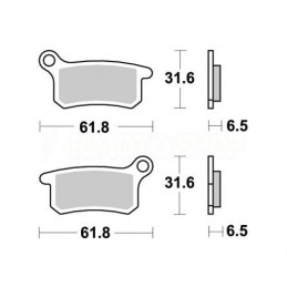 Brake pads AP KTM 65 SX...