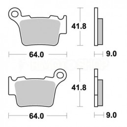 Pastiglie freno AP Husqvarna 250 TC 14-18 posteriori