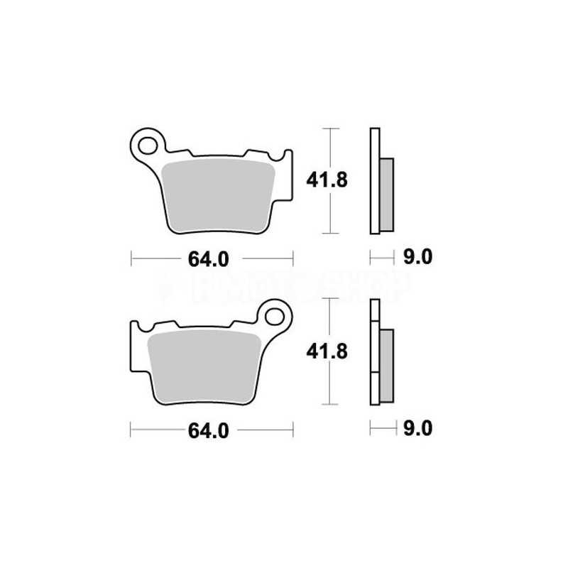 Pastiglie freno AP Husaberg 390 FE 10-12 posteriori