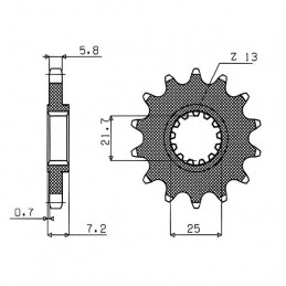 front sprockets YAMAHA 600 YZF R6 S 2006-5421602-Rimotoshop