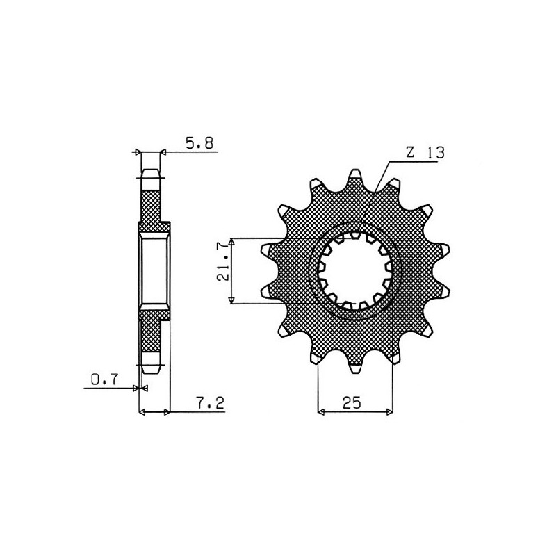 front sprockets YAMAHA 600 YZF R6 S 2006-5421602-Rimotoshop