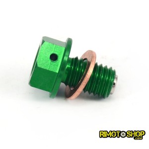 Tapón mágnetico para el vaciado Kawasaki KX 85 2001-2018 verde