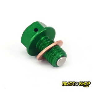 Magnetic oil drain plug Kawasaki KX 85 2001-2018 verde-RMT-KAW01 | RiMotoShop