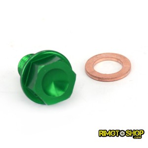 Magnetic oil drain plug Kawasaki KX 85 2001-2018 verde-RMT-KAW01 | RiMotoShop