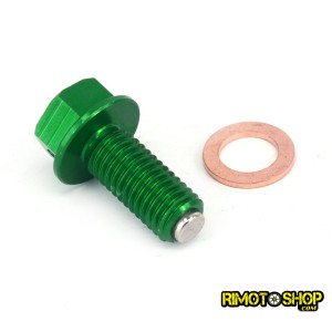 Magnetic oil drain plug Kawasaki KX 450 F 2006-2015 verde-RMT-KAW02 | RiMotoShop