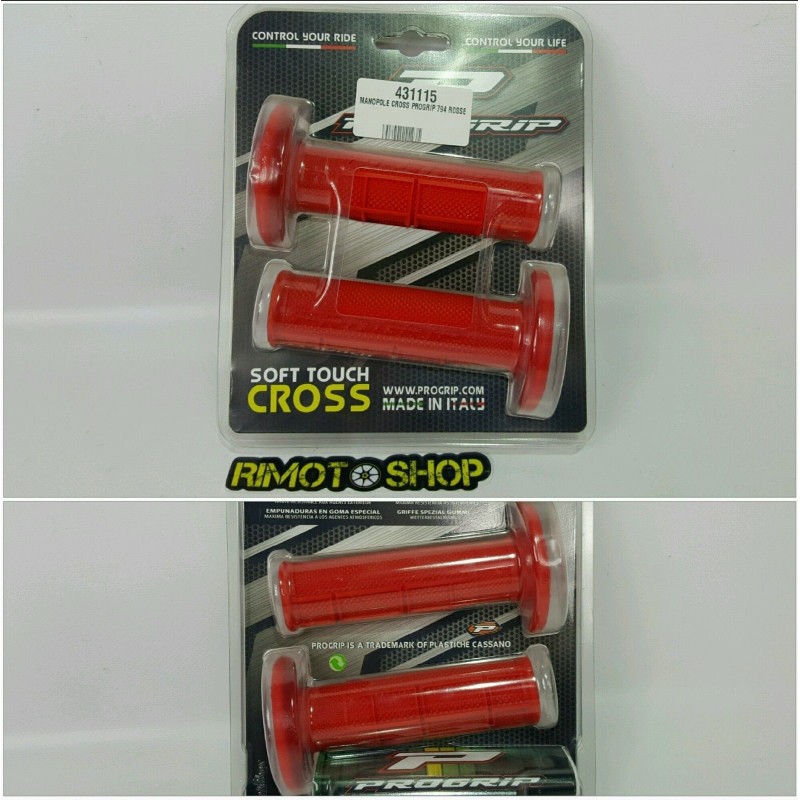 coppia manopole PROGRIP 794 rosse knobs motocross enduro-MA3-6216.2T | RiMotoShop