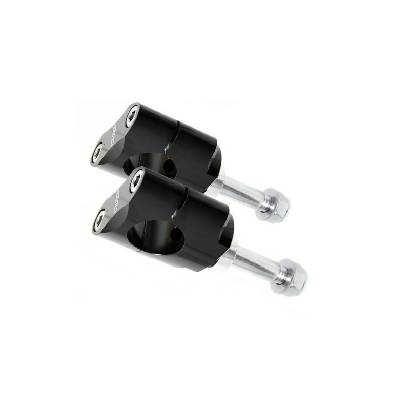 Kit de contremarche de guidon 28.6 MM haut noirs-KIT ATTACCHI MANUBRIO 28.6 MM-RiMotoShop
