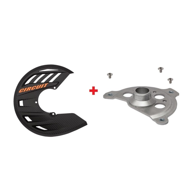 Kit front brake disk housing CIRCUIT ORANGE disc guard-0D01 | RiMotoShop