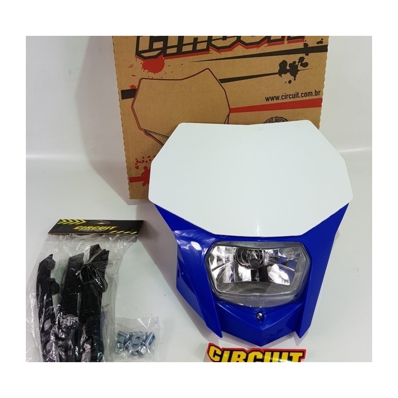Mascherina porta faro Circuit universal enduro BLU