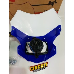 Mascherina porta faro Circuit universal enduro BLU
