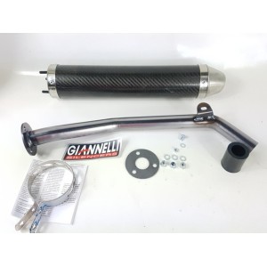 APRILIA MX 125 GIANNELLI Carbon silencer 2T ALUMINUM bottom-54603HF | RiMotoShop