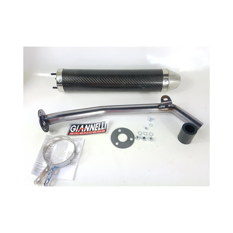 APRILIA MX 125 GIANNELLI Carbon silencer 2T ALUMINUM bottom-54603HF | RiMotoShop