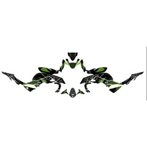 Adhesives Graphics Kit KAWASAKI Z650 green black-501022 | RiMotoShop